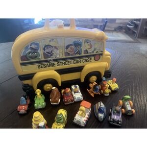 Sesame Street Car Case 1982 Character Cars 1980s Muppets‎ & Henson + 14  Car Set